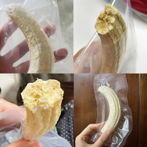 GCYYSIQS 2bags Bananas,60g/2.11oz/bag,Crispy,Freeze-Dried 3 4 Freeze Dried Fruit Snack,about to Whole Bananas/bag
