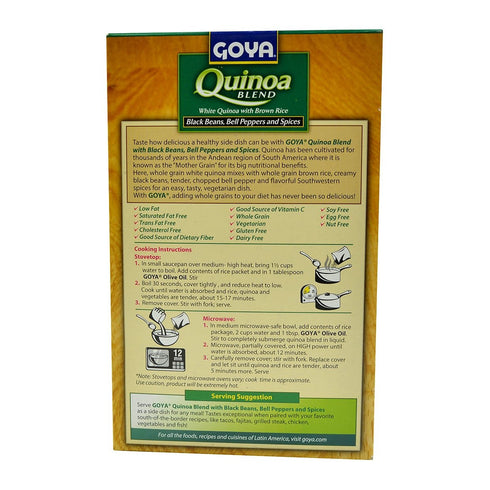 6 Goya Quinoa Blend with Black Beans, Bell Peppers & Spices, Ounce