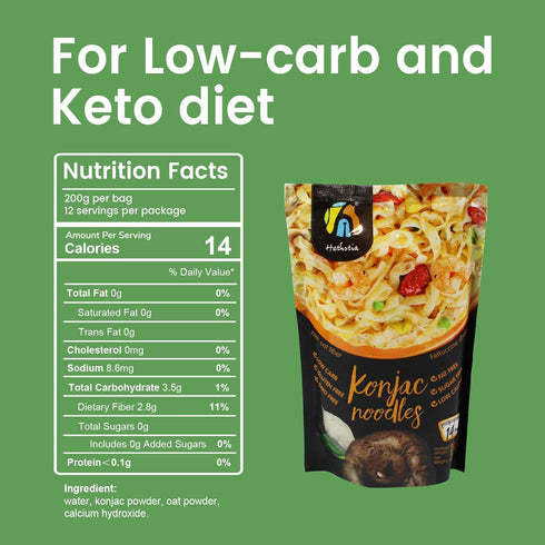 12-Pack 22g Hethstia High-Protein Ramen & Konjac Fettuccine, Plant-Based Noodles, Protein Ramen, Low-Carb, Vegan
