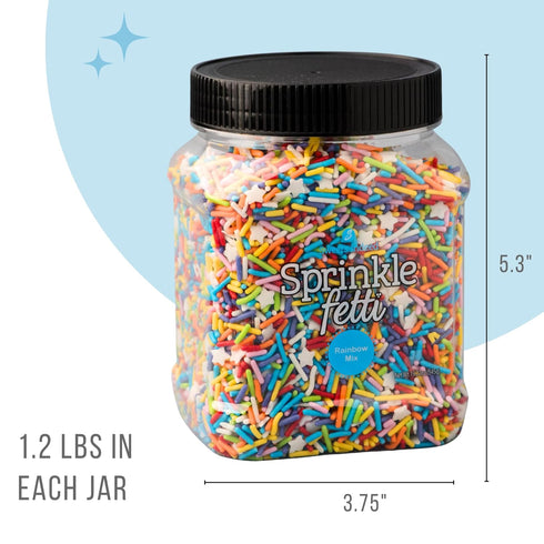 1.3 Jimmies) Sweets Indeed, Bulk Sprinkles, pounds, Sprinkle Mix, Perfect for Cake Decorations, Baking Ice Cream
