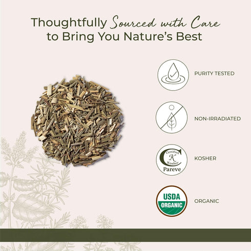 1 lb Starwest Botanicals Organic Lemongrass - Dried Loose Leaf Herb for Tea & Cooking, Natural Rose & Citrus Aroma