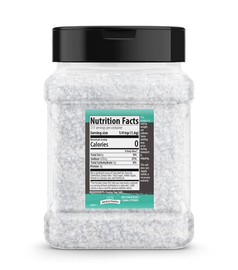 1.1 lb, Birch & Meadow Coarse Grain Sea Salt, Kitchen Essential, Cooking & More