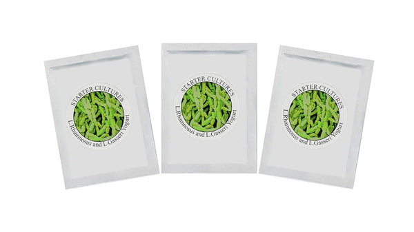Yogurt Starter Cultures - Pack of 3 Freeze-Dried Sachets for Lactobacillus Rhamnosus