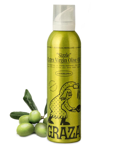 Graza Sizzle Extra Virgin Olive Oil Spray, Cooking Oil - High Polyphenol