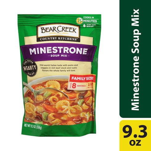 9.3 (Pack 6) Bear Creek Soup Mix, Minestrone, Ounce