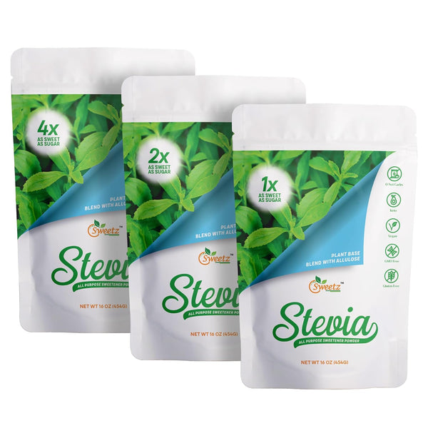 Allulose Stevia Blend All Purpose Sweetener Multi-Pack-3: 1X, 2X, and 4X RSS
