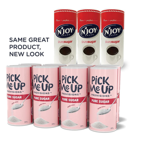 Pick Me Up Provisions 22 Oz 8 Pack White Granulated Sugar Canister Pure Cane Sugar Coffee & Beverage Sweetener