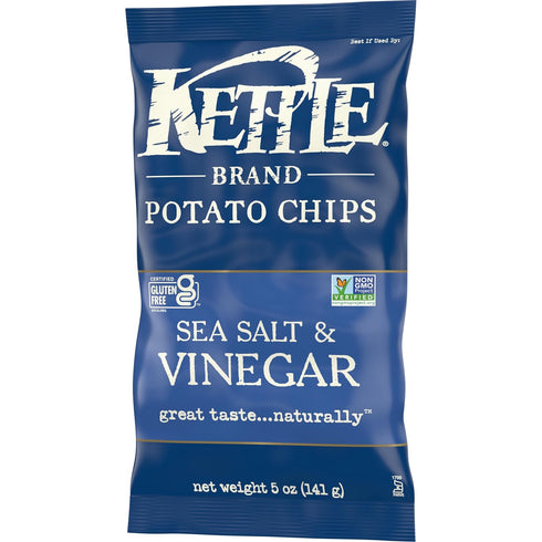 5 Oz Kettle Brand Potato Chips, Salt & Vinegar Kettle Chips