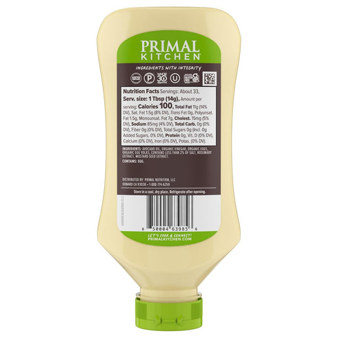 17 OZ Primal Kitchen Mayo Avocado Oil Sqz