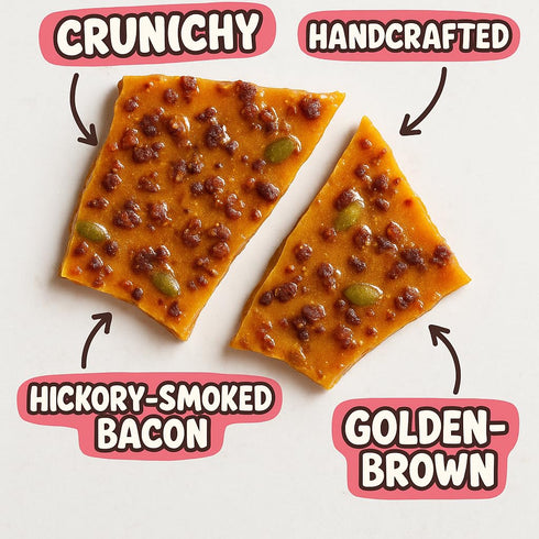 The Brittle Box Candy Co. 1 lb Bacon Pepitas Brittle Made to Order Hickory Smoked Bacon & Pumpkin Seeds Gourmet