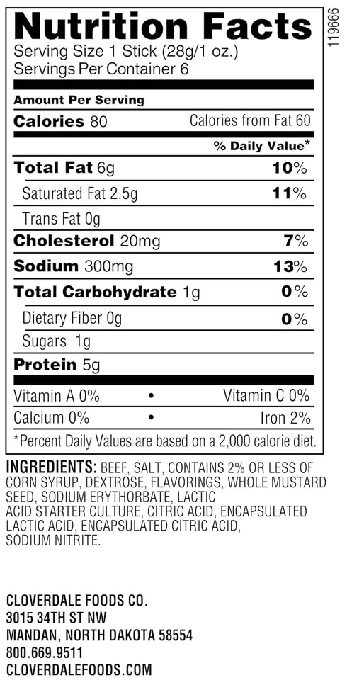 Summer 6 Summer Summer Cloverdale Tangy Snackers Beef Sausage Stick Ounce - Mini Snacking Sausages, Soft Bite Beef