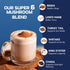 6-Mushroom Immune 7.76 OZ Mushroom Cocoa Sleep Supplement with & Adaptogens, Keto Superfood Hot Chocolate with Reishi