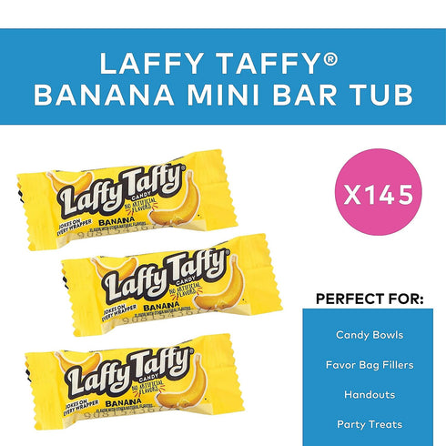 (145 Laffy Taffy Candy, Banana Flavor, Individually Wrapped Candy Pieces)