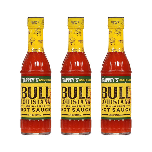 Trappey's Bull Brand Louisiana Hot Sauce, 6 Ounce (Pack of 3)