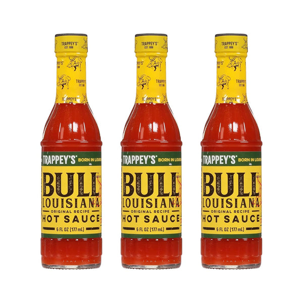 Trappey's Bull Brand Louisiana Hot Sauce, 6 Ounce (Pack of 3)