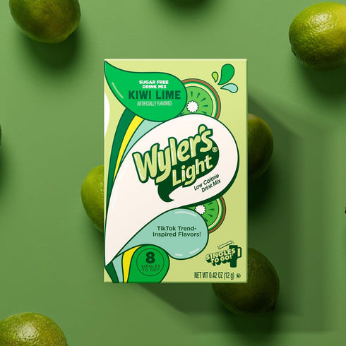 Pack 5 Wyler's Light Variety of - One Box of Each Flavor - Cotton Candy, Peach Ring, Banana, Vanilla, and Kiwi Lime