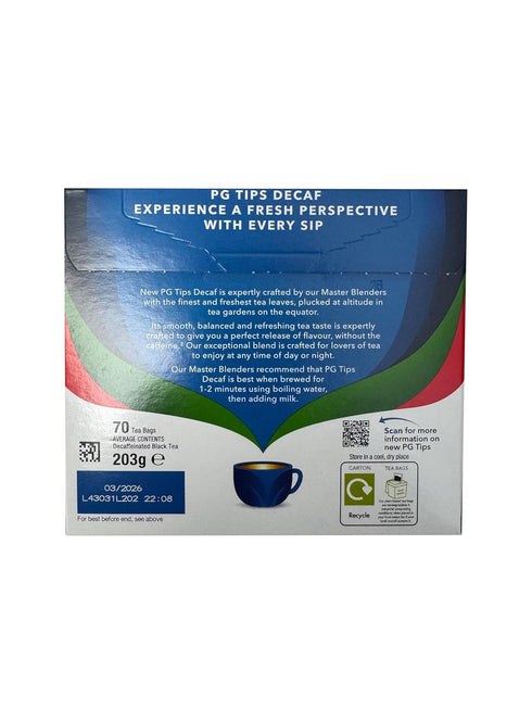 70 2 Pack PG Tips Decaf Ct Tea Bags