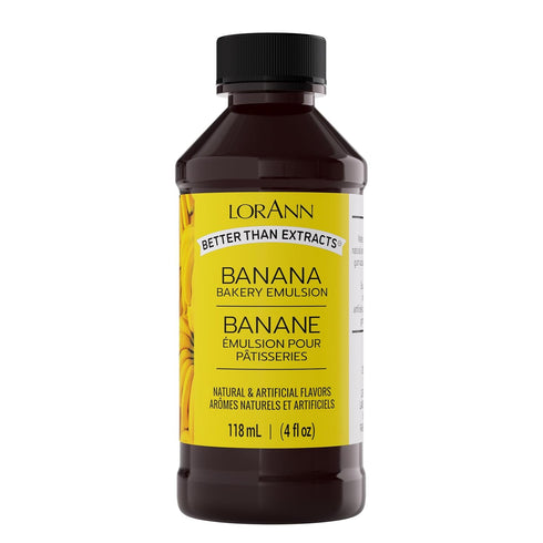 Lorann Oils Banana Bakery Emulsion - Ideal for Boosting Fruit Tones in Cakes, Gluten-Free, Keto-Friendly