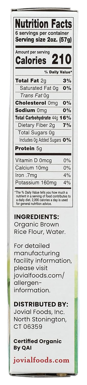 12 Oz Jovial Pasta Brown Rice Stelline