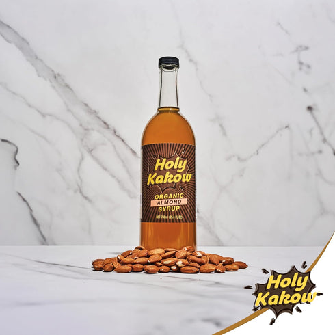 750ml Holy Kakow Cafe Organic Almond Syrup - Almond Syrup, Coffee Syrup, Organic Syrup for Coffee, Almond Syrup
