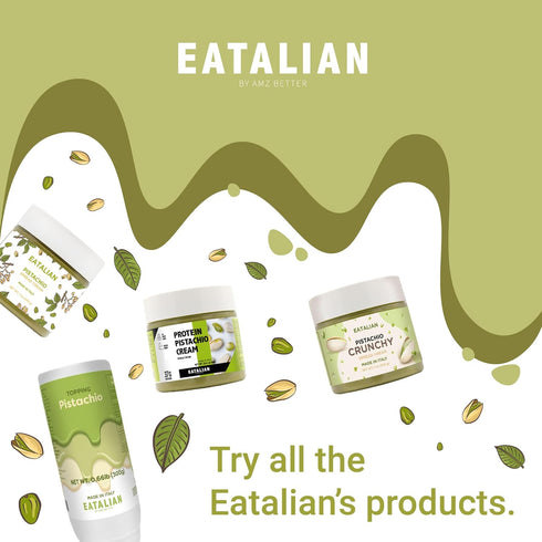2.2 lb/1000 EATALIAN by AMZ BETTER Pistachio Cream, g, Delicious Spreadable with a Sweet and Unique Taste, Ideal on