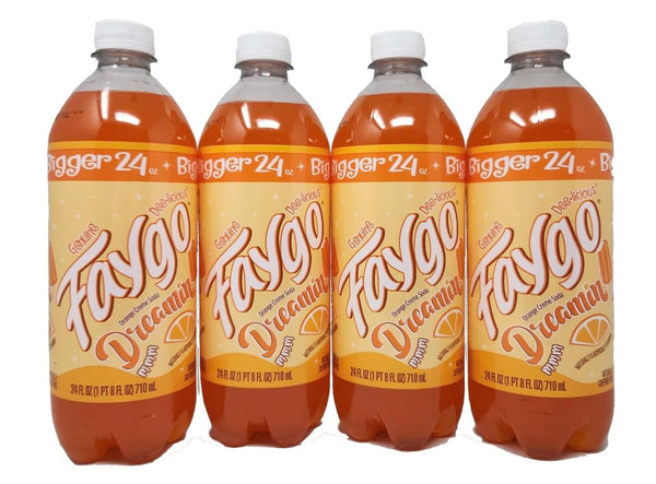 Generic Faygo Dreamin 24oz Bottles - Pack of 4 Dreaming Orange Creme Soda