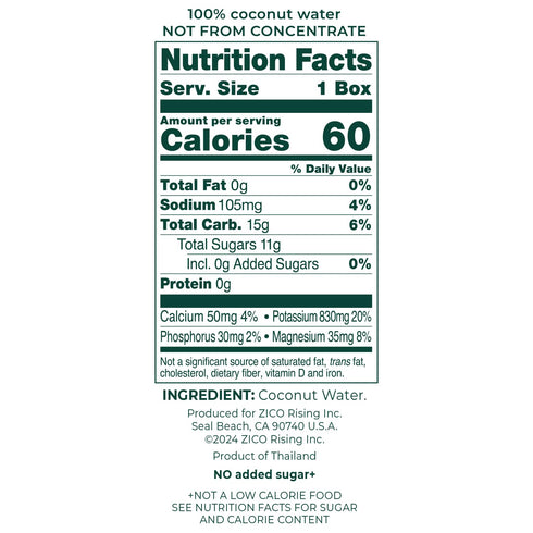 100% 11.2 Oz (Pack 12) Zico Coconut Water, No added Sugar, Refreshingly Delicious, Hydration with Electrolytes, Fl