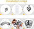 48 Pieces Music Note Cupcake Toppers and Wrappers, Musical Symbol Lace Cupcake Liners, Paper Baking Cup for Birthday