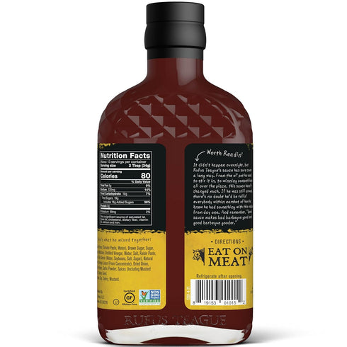 3 Pack, 15.25 oz Rufus Teague Honey Sweet BBQ Sauce, Premium Barbecue Sauces with Natural Ingredients, Award-Winning