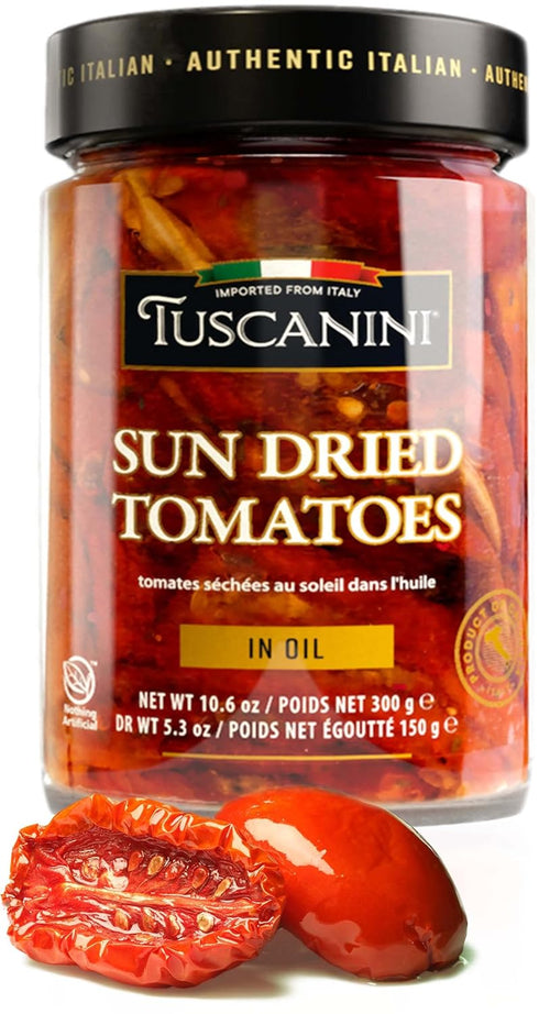 Tuscanini Premium Sun-dried Tomatoes in Olive Oil, 10.6 oz, Product of Calabria