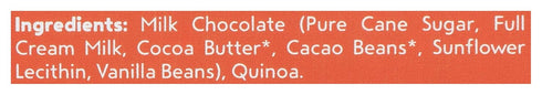 Undercover 3 OZ Chocolate Co Milk Chocolate Quinoa Crisps