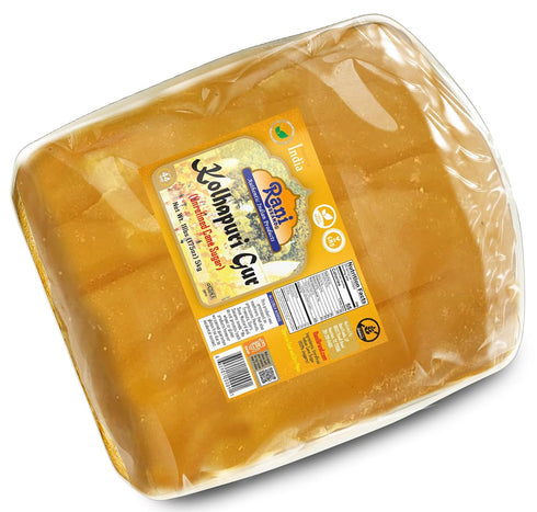 175oz (11lbs) 5kg Rani Kolhapuri Gur (Jaggery) ~ Unrefined Cane Sugar, No Color added, Gluten Friendly | Vegan |