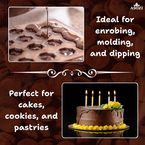 5 80oz Milk Chocolate Melting Wafers - pounds of Milk Chocolate Cocoa Lite, Perfect for Melting and Dipping, and Dubai