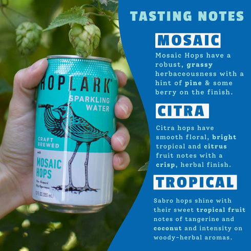Pack Whole30 (18, 12oz. HOPLARK Water - Mixed - Sparkling Hop Water - Organic, Gluten Free, Vegan, Zero Sugar, Zero