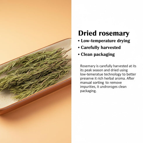 MOCKRAND 1.24oz(35.0g), Dried Whole Rosemary Sprigs, Grade Dried Rosemary Sprigs for Baking & Beverages, Spices
