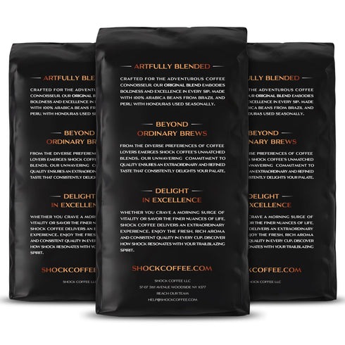 50% 3 Shock Coffee Ground, The Strongest Caffeinated All-Natural Coffee, Up to more Caffeine. pounds