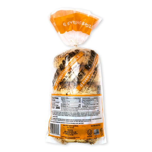 4 Packs 6 Pack 24 Just Bagels Everything Bagels - Of Bagels Per - Total Non-GMO