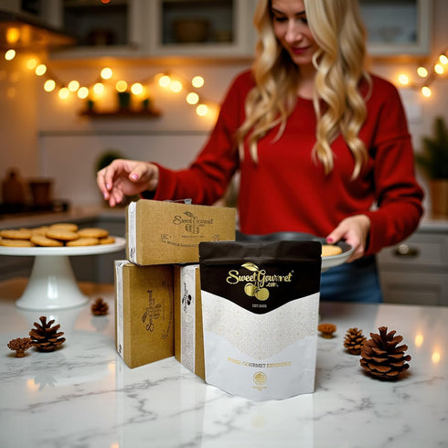 1 SweetGourmet Yogurt Covered Holiday Drizzle Pretzels | Seasonal Candy | Pound