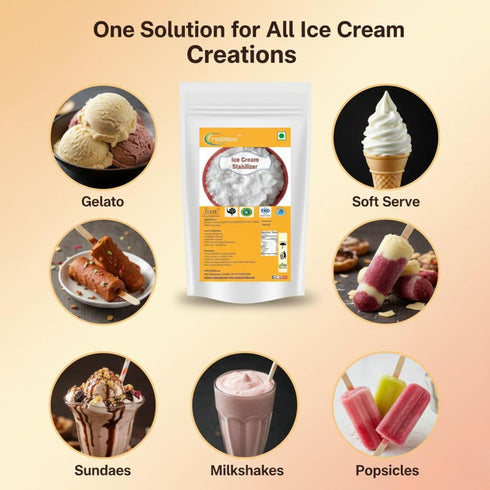 (100 (3.52 OZ)) Neotea Ice Cream Stabilizer | Helps Prevent Ice Crystals | Enhances Texture | Perfect for Professional