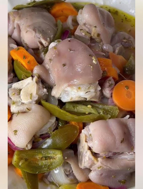 border merchant 2lb patitas en vinagre seasoned pickled pig pork feet in brine ready to eat