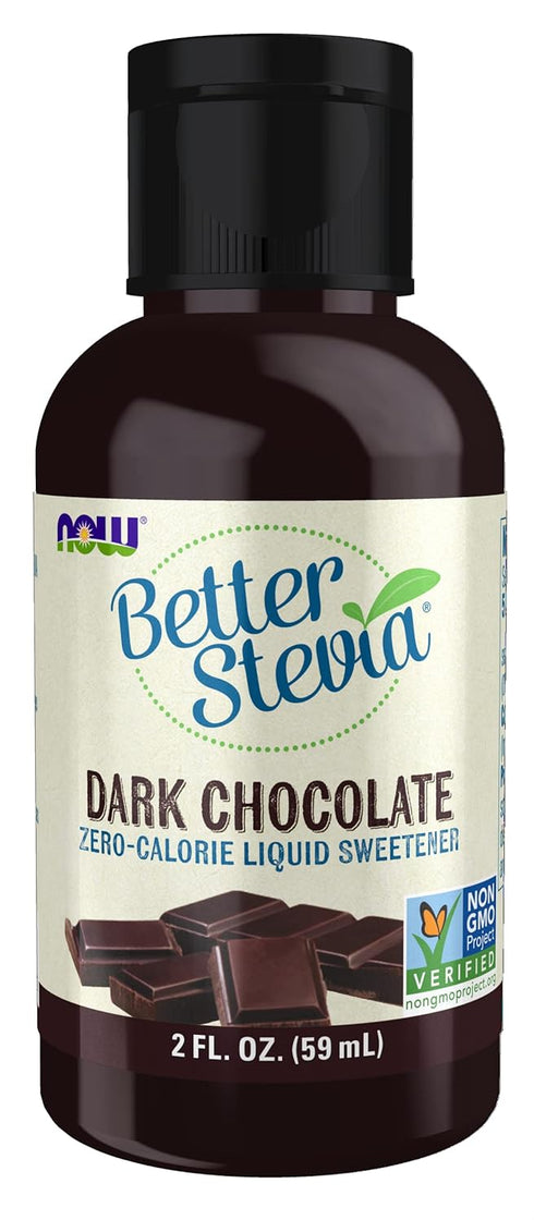 NOW Foods Better Stevia Liquid, Dark Chocolate, Zero-Calorie Sweetener, 2-Ounce