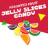 2.5 70 Count Fruit Slices Jelly Candy | Pound Bag - | Individually Wrapped Candy | Nostalgic Jelly Slices | Festive Old