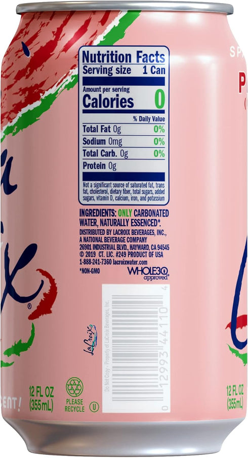 12 Pack, 12 Oz La Croix, Watermelon Sparkling Water, Fl