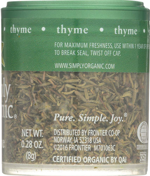 (3x.28 OZ) Simply Organic Mini Organic Thyme Leaf