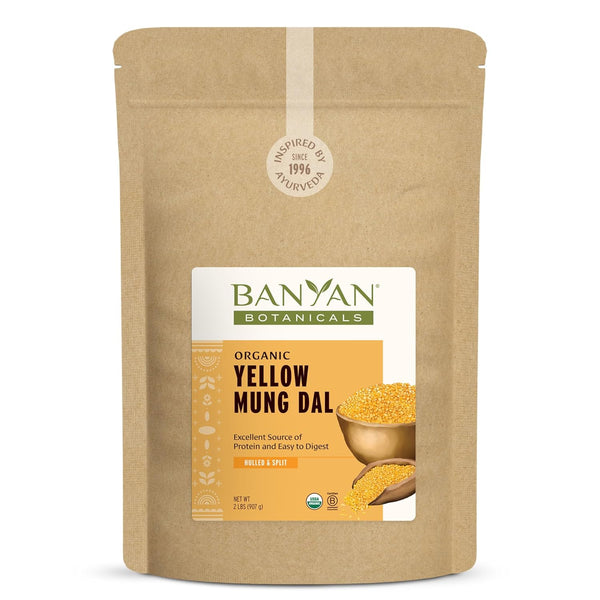 Banyan Botanicals Organic Yellow Mung Dal Gut-Friendly Plant-Based Protein Premium Split Mung