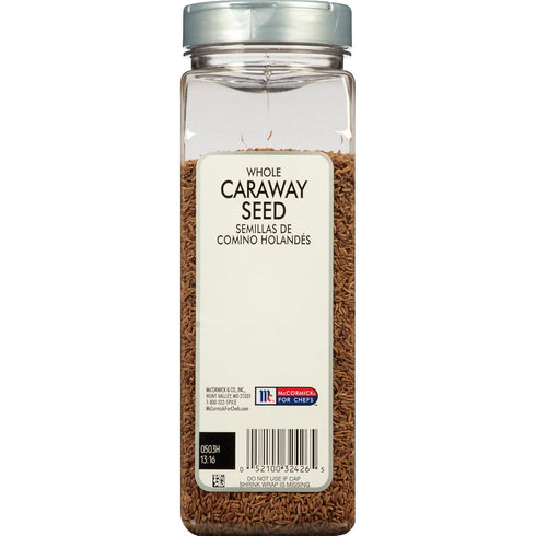 16 oz 16 McCormick Culinary Whole Caraway Seed, - One Ounce Container of Caraway Seeds for Cooking and Baking, Ideal
