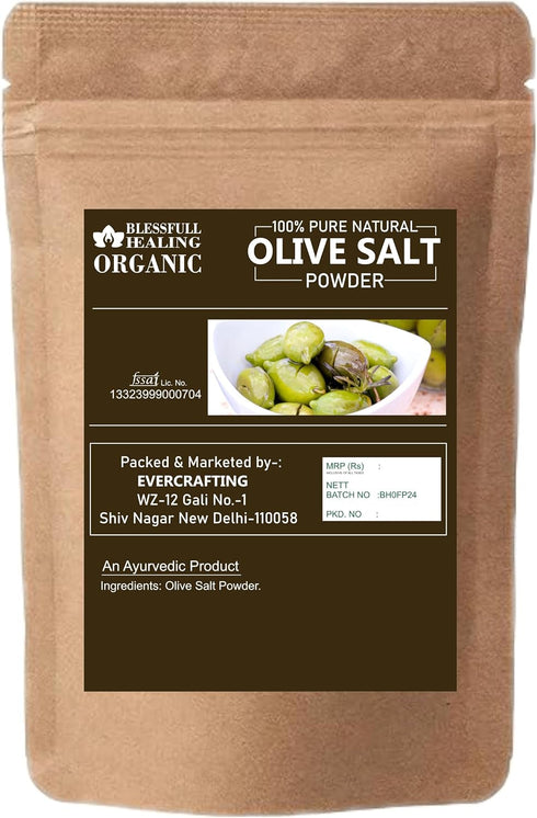 Blessfull Healing 100% 100 3.52 oz Organic Olive Salt Powder Pure Natural Gram /