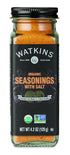 Watkins Gourmet Organic Spice Jar, Seasonings With Salt, 4.2 Oz