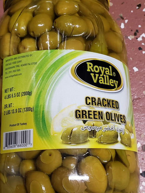 Royal Valley Turkish Style Cracked Green Olive 4.4lb