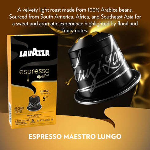 Pack, 10 Count (Pack 6) Lavazza Espresso Capsules Compatible with Nespresso Original Machines Variety